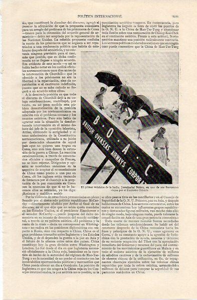 LAMINA V11167: Jawaharlal Nehru visitando Extremo Oriente