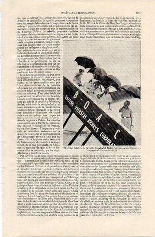 LAMINA V11167: Jawaharlal Nehru visitando Extremo Oriente