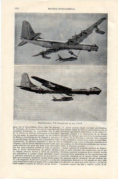 LAMINA V11154: Superbombardero B-36 y caza F-84 F