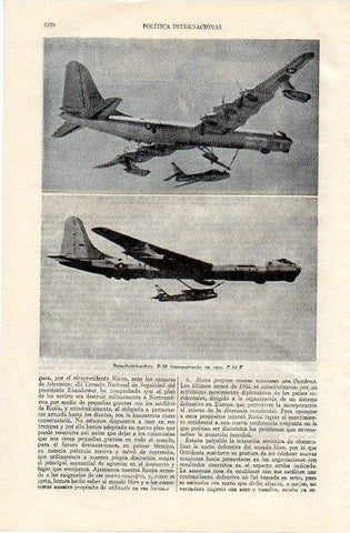 LAMINA V11154: Superbombardero B-36 y caza F-84 F