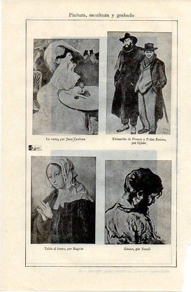 LAMINA V11143: Tabla al fresco, por Magrise y Evocacion de Picasso por Opisso