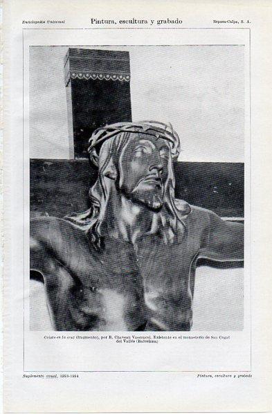 LAMINA V11151: Cristo en la cruz, por Chaveau Vasconcel