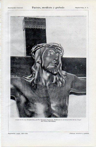 LAMINA V11151: Cristo en la cruz, por Chaveau Vasconcel