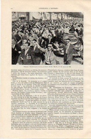 LAMINA V11050: Manifestacion de partidarios De Gaulle en 1954