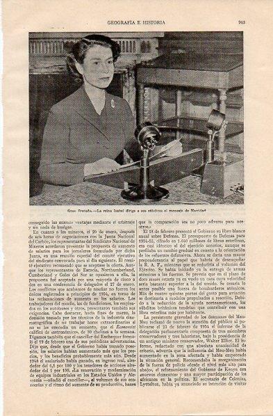 LAMINA V11055: Isabel II dando el mensaje de Navidad