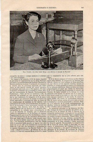 LAMINA V11055: Isabel II dando el mensaje de Navidad