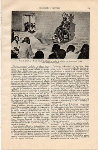 LAMINA V11059: El jefe Ishinde de Rhodesia del Norte