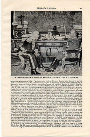 LAMINA V11031: Franco y el General Trujillo en El Pardo en 1953