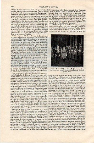 LAMINA V11032: Franco y el General Trujillo en Junio de 1954
