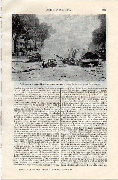 LAMINA V11093: Atentado en la plaza del Teatro en Saigon