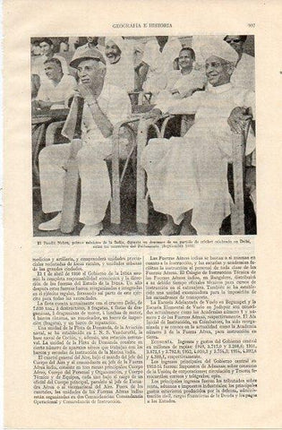 LAMINA V11064: Pandit Nehru en un partido de cricket en 1953