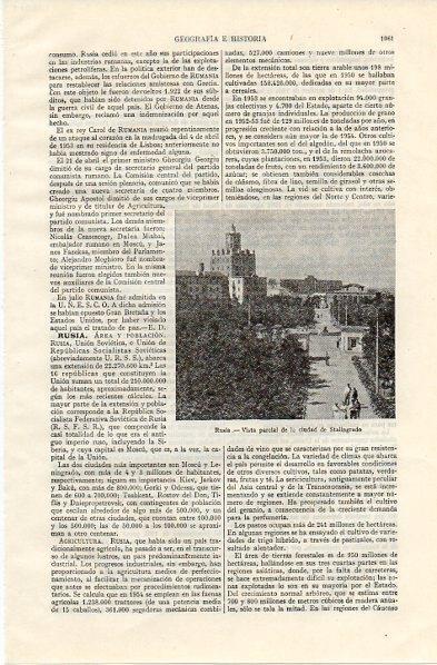 LAMINA V11077: Vista de Stalingrado actual San Petesburgo