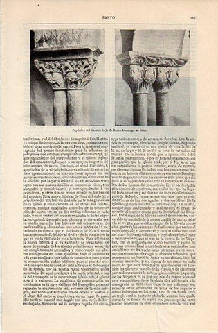 LAMINA V11278: Capiteles del claustro de Santo Domingo de Silos