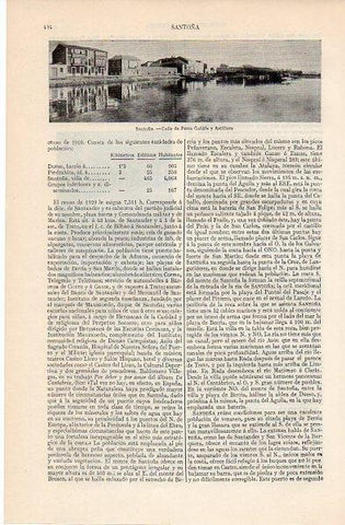 LAMINA V11285: Astillero y calle Perez Galdos en Santoña