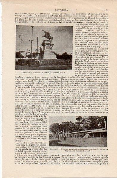 LAMINA V11311: Monumento de Justo Rufino Barrios en Guatemala