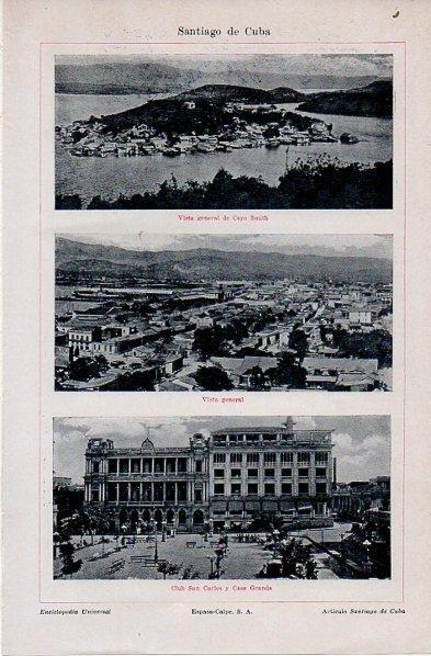 LAMINA V11250: Vistas varias de Santiago de Cuba