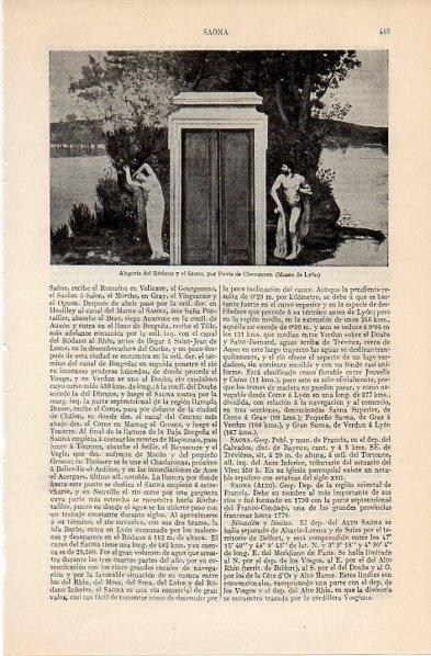 LAMINA V11304: Alegoria del Rodano y el Saona, por P. de Chavannes