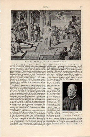 LAMINA V11207: Martirio de San Sebastian, por Santa Croce