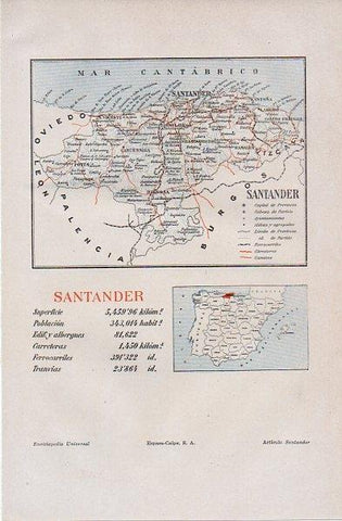 LAMINA V11210: Mapa de Cantabria