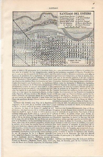 LAMINA V11248: Plano de Santiago del Estero, Argentina