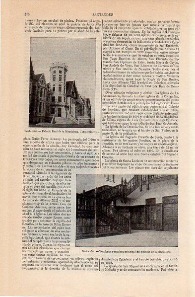 LAMINA V11214: Torre del Palacio Real de la Magdalena en Santander
