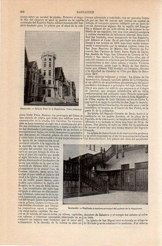 LAMINA V11214: Torre del Palacio Real de la Magdalena en Santander