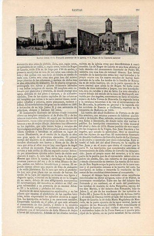 LAMINA V11225: Iglesia y Plaza de la Clausura en Santas Creus