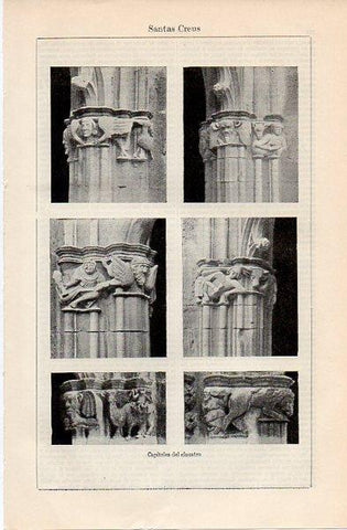 LAMINA V11227: Capiteles del Monasterio de Santas Creus