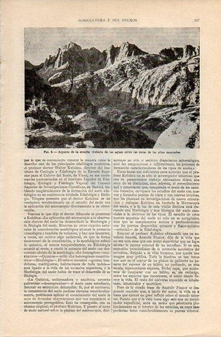 LAMINA V10827: Erosion de las aguas sobre las rocas en la montaña