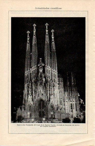 LAMINA V10806: La Sagrada Familia de Barcelona