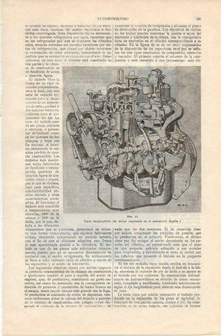 LAMINA V10859: Motor del automovil Austin 7