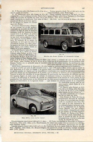 LAMINA V10871: Autobus Alfa Romeo