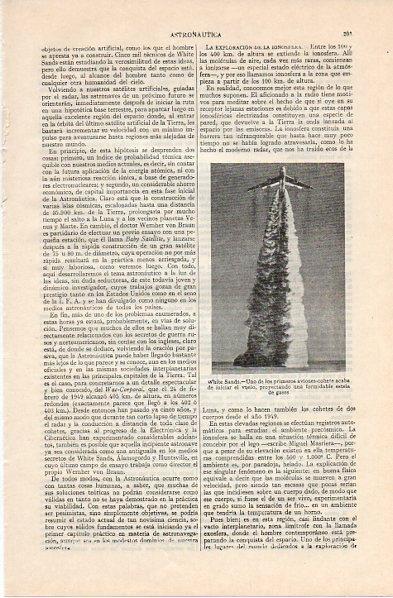 LAMINA V10847: Estela de gases de un avion cohete en White Sands