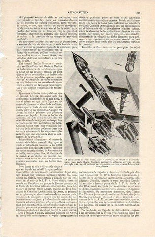 LAMINA V10854: Astronave atomica proyectada por Von Braun