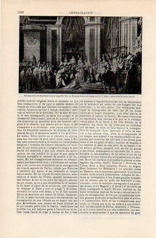 LAMINA V10754: Consagracion de Napoleon I, por J. L. David