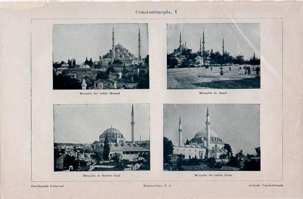LAMINA V10780: Vistas de Mezquitas en Constantinopla