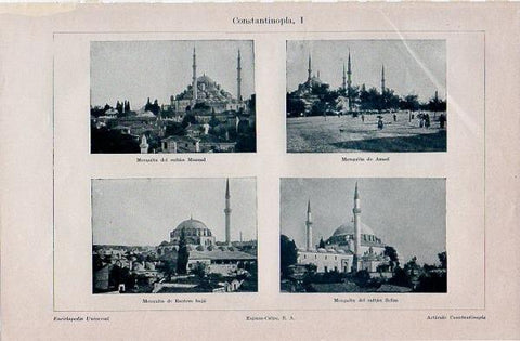 LAMINA V10780: Vistas de Mezquitas en Constantinopla