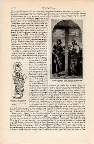 LAMINA V10768: Constantino y Santa Elena, por Cima de Conegliano