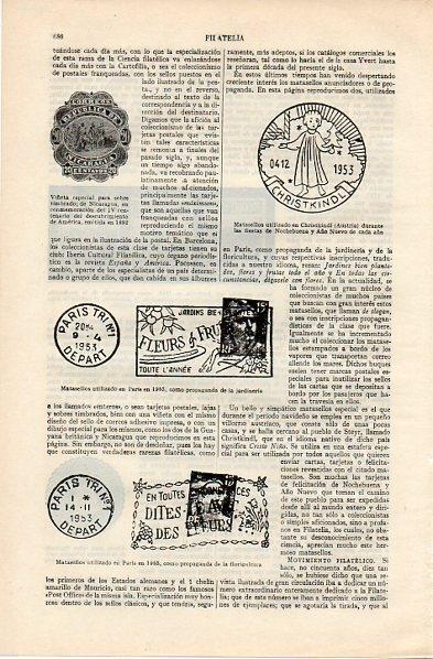 LAMINA V10971: Matasellos de Paris y Australia