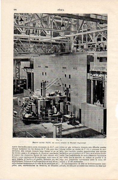LAMINA V10976: Reactor nuclear BEPO en Harwell