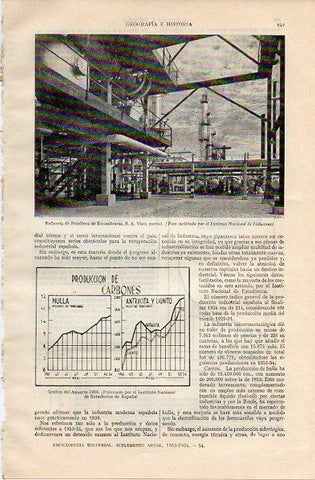 LAMINA V11011:  Vista  parcial Refineria de Petroleos de Escombreras SA