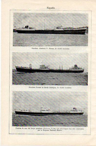 LAMINA V11006: Petrolero Almirante F. Moreno y Puentes de Garcia Rodriguez