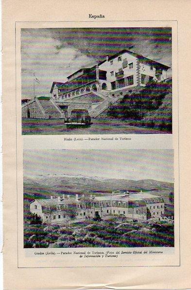 LAMINA V10997: Paradores de Riaños y Gredos