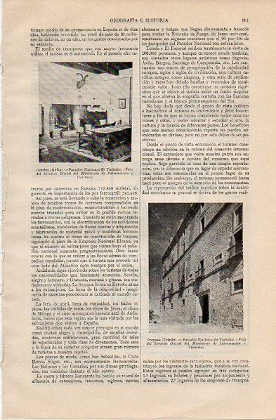 LAMINA V10998: Paradores Nacionales de Gredos y Oropesa