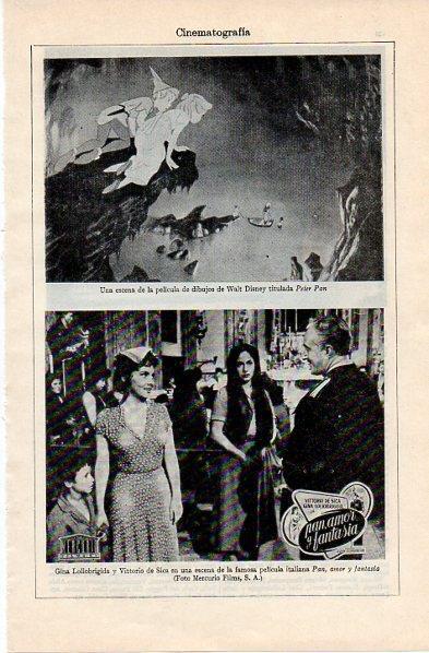 LAMINA V10907: Gina Lollobrigida y Vittorio de Sica 