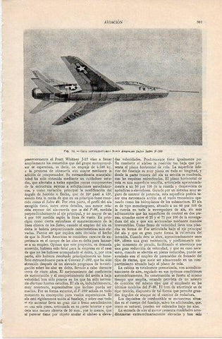 LAMINA V10885: Caza norteamericano North American Super Sabre F-100