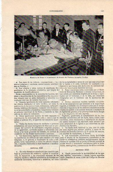 LAMINA V10915: Monseñor Tardini firmando el Concordato