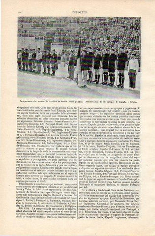 LAMINA V10925: España y Belgica en Campeonato del Mundo de hockey sobre patines 1953-54