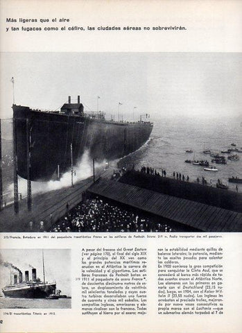 LAMINA V11417: Botadura del trasatlantico France en 1911 y el Titanic