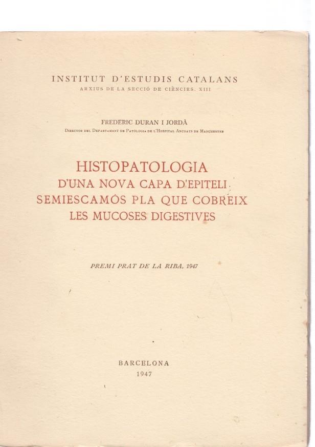 Arxiu de la seccio de ciencies,XIII: Histopatologia d una novapa d epiteli semies-